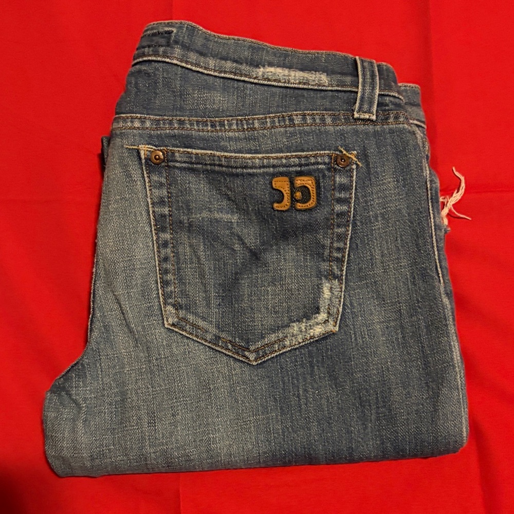 Joe's Jeans Distressed Blue Flare Denim
